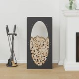  Stalak za drva crni 50x23x100 cm hladno valjani čelik | shoptok.hr