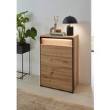 Voleo komoda, črna, hrast artisan | Shoptok.si