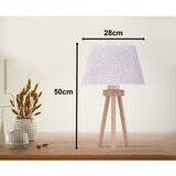  Duolla - Stona lampa BOUCLE 1xE27/15W/230V, prečnik 28 cm, bela/drvo | Eponuda.com