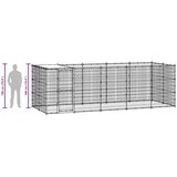 Vanjski kavez za pse od pocinčanog čelika s krovom 12,1 m² | shoptok.hr