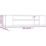 vidaXL Viseča TV omarica siva sonoma 100x30x26,5 cm inženirski les | Shoptok.si