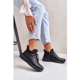 ARTIKER Warm Sports Leather Shoes With Zipper Black | shoptok.hr