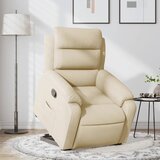 Maison Chic Naslanjač - Relax naslanjač s funkcijo vstajanja krem blago, (22062292) | Shoptok.si