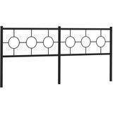  Metalno zamjensko uzglavlje crno 200 cm | shoptok.hr