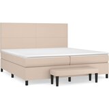  box spring s madracem cappuccino 200x200cm umjetna koža | shoptok.hr