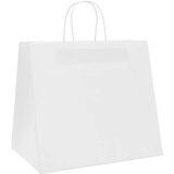  Papirnate vrećice 250 kom s ručkama bijele 32x22x28 cm | shoptok.hr