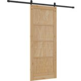 vidaXL Klizna vrata s setom hardvera 83x202 cm od čvrstog drva smreke | shoptok.hr