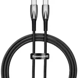 Glimmer USB-C/USB-C 100W Fast Charge kabel, Črn, 1m
