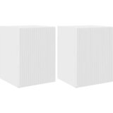 TV zidni ormar Zidne 2 pcs Sjajno bijelo 30 x 31 x 40 cm | shoptok.hr