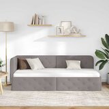  Kutni okvir kreveta Sivo-smeđa 80 x 200 cm tkanina | shoptok.hr