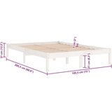 vidaXL posteljni okvir bel iz trdne borovine 180x200 cm Super King | Shoptok.si