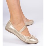 Gemre Golden women's ballet flats with an elastic bow Lerona | shoptok.hr