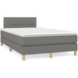 Krevet box spring s madracem tamnosivi 120 x 190 cm tkanina | shoptok.hr