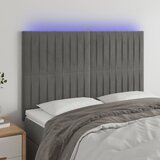  LED uzglavlje svjetlosivo 144x5x118/128 cm baršunasto | shoptok.hr