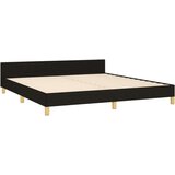  Posteljni okvir z vzglavjem črn 180x200 cm blago, (20905582) | Shoptok.si