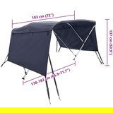 Tenda bimini s 3 luka i bočnim stijenkama 183x(170-182)x137 cm | shoptok.hr