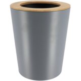 Tendance kanta za smeće s otvorom na poklopcu 5 l metal/bambus, siva | shoptok.hr