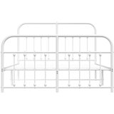 vidaXL Metalni okvir kreveta uzglavlje i podnožje bijeli 140x200 cm | shoptok.hr