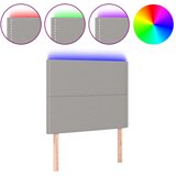 Maison Chic led posteljno vzglavje - vzglavna omarica - nočna omarica svetlo sivo 90x5x118/128 cm blago, (21712064) Cene