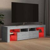 vidaXL TV ormarić s LED svjetlima siva boje betona 140x36,5x40 cm | shoptok.hr