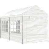 vidaXL Paviljon s streho bel 4,46x2,28x2,69 m polietilen Cene