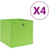vidaXL Kutije za pohranu od netkane tkanine 4 kom 28x28x28 cm zelene | shoptok.hr