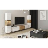 MID.YOU Dnevni Regal Berlin Iii, Barva Hrasta, Osvetlitev, 3-Delni | Shoptok.si