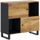  Komoda s 2 vrata 80 x 33 x 75 cm od masivnog drva manga | Eponuda.com