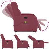 vidaXL Električni masažni naslanjač s funkcijo vstajanja vinsko rdeč | Shoptok.si