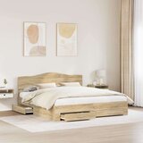 Okvir za krevet s uzglavljem Sonoma hrast 200 x 200 cm | shoptok.hr
