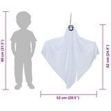 Halloween Ob Hanging Ghost 3 pcs Bijelo 52 x 62 cm Poliester | shoptok.hr
