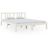 Furnova Posteljni okvir bel iz trdnega lesa 140x200 cm, (21935389) | Shoptok.si