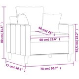  Fotelja crvena boja vina 60 cm baršunasta | Eponuda.com