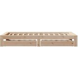 vidaXL Okvir kreveta bez madraca 90 x 200 cm od masivne borovine | shoptok.hr