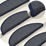  Prostirke za stepenice 15 kom 56x17x3 cm tamno sive i plave poluokrugle | shoptok.hr