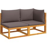 Maison Chic Vrtni kavč - Zunanji kavč z blazinami dvosed trden akacijev les, (22043649) | Shoptok.si