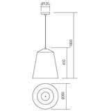  Redo 01-1104 - Visilica na sajli AYLA 1xE27/42W/230V prečnik 36 cm zlatna | Eponuda.com