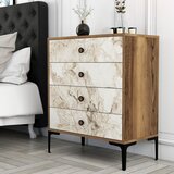 Woody Fashion Lizbon 538 - Walnut, White WalnutWhite Dresser Cene