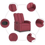 Naslonjač od tkanine crvena boja vina | shoptok.hr
