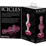 Icicles No. 75 - stekleni analni dildo v obliki srca (roza) | Shoptok.si