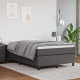  s oprugama i madracem sivi 120x190 cm od umjetne kože | shoptok.hr