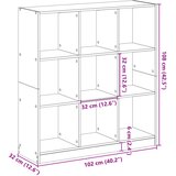  Regal za knjige boja hrasta 102 x 32 x 108 cm konstruirano drvo | shoptok.hr