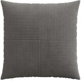  Presvlaka za jastuk 6 pcs ALMELO Tamnosiva 65 x 65 cm Kord - Tamnosiva 65 x 65 cm 6 Slike