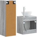  Set namještaja za kupaonicu 2 kom. Siva Sonoma 33 x 34.5 x 100 cm | shoptok.hr