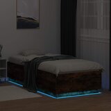  Okvir za krevet s LED svjetlima boja hrasta 100 x 200 cm drveni | shoptok.hr