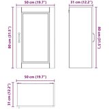 vidaXL Stenska kuhinjska omarica s polico Umetni hrast 50 x 31 x 80 cm | Shoptok.si