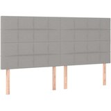 vidaXL Posteljno vzglavje 4 kosa svetlo siv 80x5x78/88 cm blago | Shoptok.si