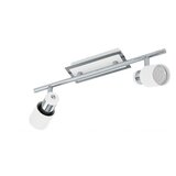 Eglo davida reflektor/2, led, gu10, 2x5w, 2x400lm, krom/bijela | shoptok.hr