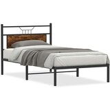  Posteljni okvir brez vzmetnice dimljen hrast 107x203cm inž. les, (21829082) | Shoptok.si