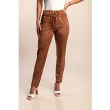 Fenzy Hlače Z Elastičnim Pasom, Rjave | Shoptok.si